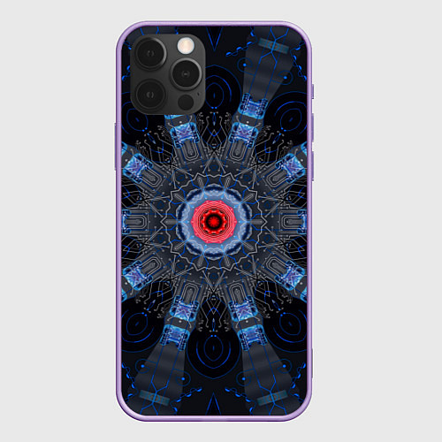 Чехол iPhone 12 Pro Max Сайфай технология / 3D-Сиреневый – фото 1