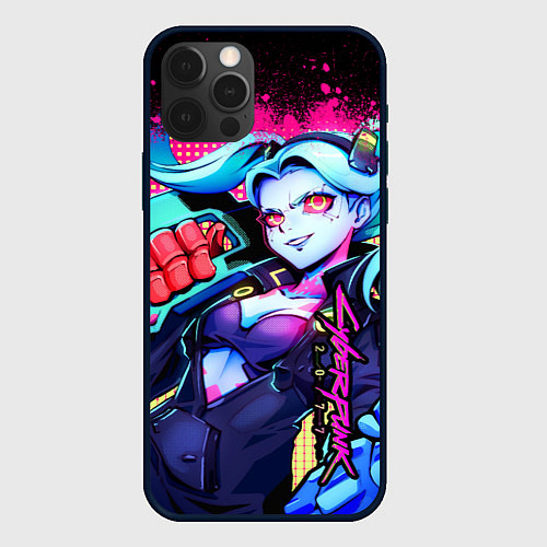 Чехол iPhone 12 Pro Max Ребекка Киберпанк / 3D-Черный – фото 1