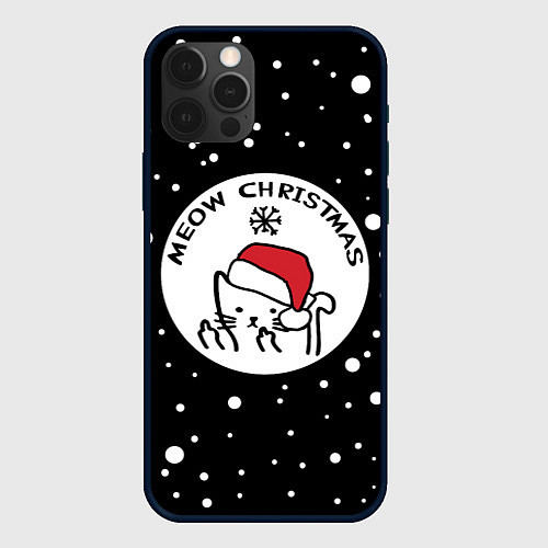 Чехол iPhone 12 Pro Max Meow Christmas / 3D-Черный – фото 1