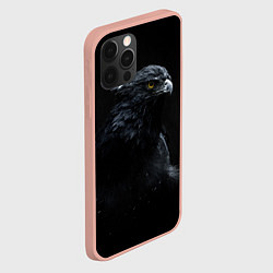 Чехол для iPhone 12 Pro Max Тёмный орёл, цвет: 3D-светло-розовый — фото 2