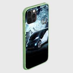 Чехол для iPhone 12 Pro Max Honda concept on the background of a neon world ma, цвет: 3D-салатовый — фото 2