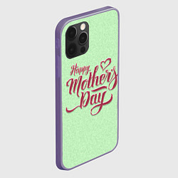 Чехол для iPhone 12 Pro Max Happy Mothers Day - надпись, цвет: 3D-серый — фото 2