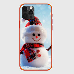 Чехол для iPhone 12 Pro Max Снеговичёк, цвет: 3D-красный