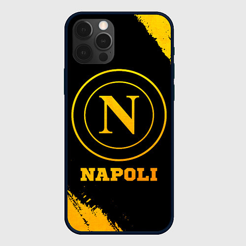 Чехол iPhone 12 Pro Max Napoli - gold gradient / 3D-Черный – фото 1