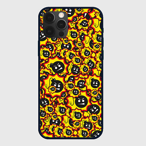 Чехол iPhone 12 Pro Max Serious Sam logo pattern / 3D-Черный – фото 1