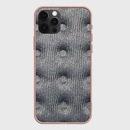 Чехол iPhone 12 Pro Max Мебельная обивка - текстура / 3D-Светло-розовый – фото 1
