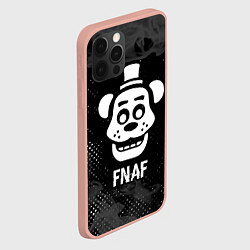 Чехол для iPhone 12 Pro Max FNAF glitch на темном фоне, цвет: 3D-светло-розовый — фото 2