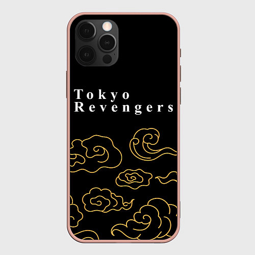 Чехол iPhone 12 Pro Max Tokyo Revengers anime clouds / 3D-Светло-розовый – фото 1