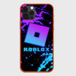 Чехол для iPhone 12 Pro Max Roblox logo neon gradient, цвет: 3D-красный