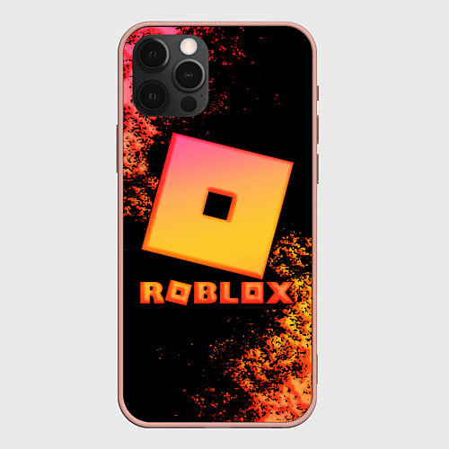 Чехол iPhone 12 Pro Max Roblox logo gradient / 3D-Светло-розовый – фото 1