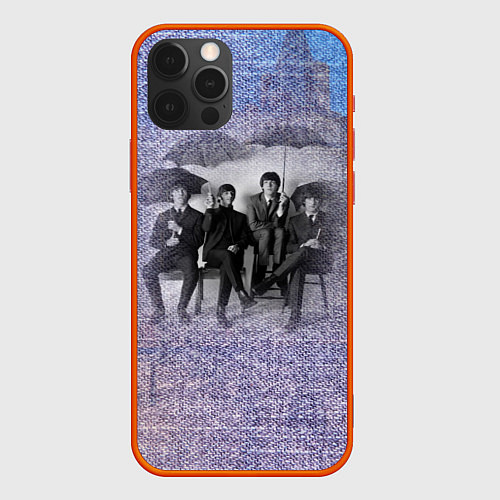 Чехол iPhone 12 Pro Max The Beatles - Liverpool - England / 3D-Красный – фото 1