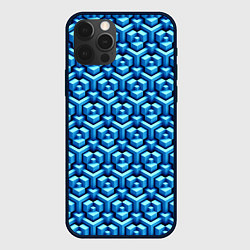 Чехол для iPhone 12 Pro Max Объёмные геометрические фигуры, цвет: 3D-черный
