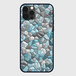 Чехол для iPhone 12 Pro Max Мозаика из цветных камней, цвет: 3D-черный
