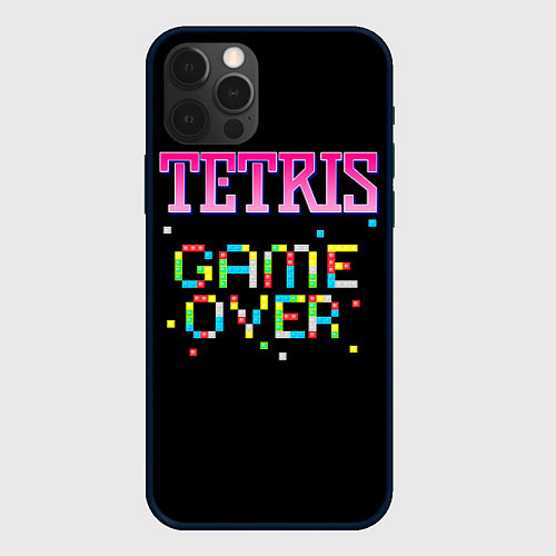 Чехол iPhone 12 Pro Max Tetris - Game Over / 3D-Черный – фото 1