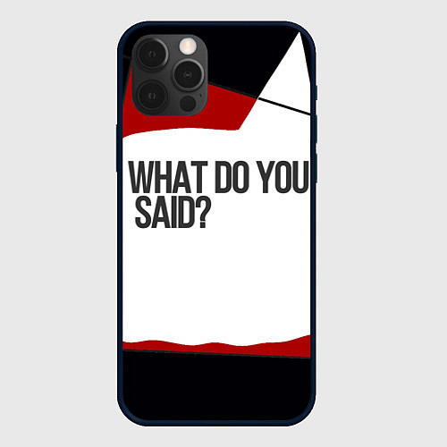 Чехол iPhone 12 Pro Max Что ты сказал / 3D-Черный – фото 1