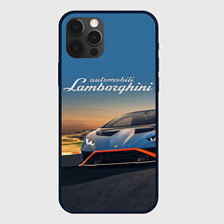 Чехол iPhone 12 Pro Max Lamborghini Huracan STO - car racing