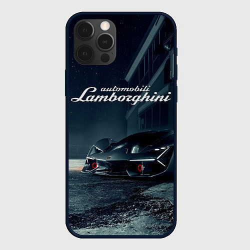 Чехол iPhone 12 Pro Max Lamborghini - power - Italy / 3D-Черный – фото 1