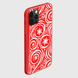 Чехол для iPhone 12 Pro Max Новогодний зимний узор, цвет: 3D-красный — фото 2