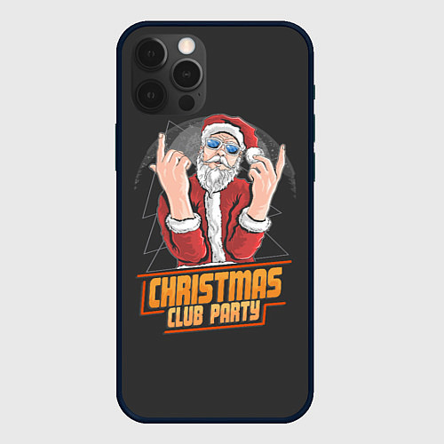 Чехол iPhone 12 Pro Max Рождественская вечеринка / 3D-Черный – фото 1