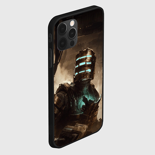 Чехол iPhone 12 Pro Max Айзек Кларк Dead space remake / 3D-Черный – фото 2