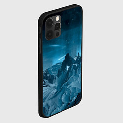 Чехол для iPhone 12 Pro Max Снежные горные вершины, цвет: 3D-черный — фото 2