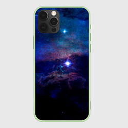 Чехол для iPhone 12 Pro Max Звёздное небо, цвет: 3D-салатовый
