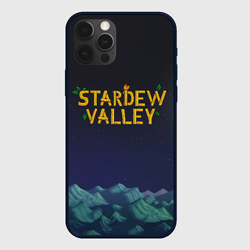 Чехол iPhone 12 Pro Max Ночь в Stardew Valley / 3D-Черный – фото 1