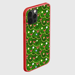 Чехол для iPhone 12 Pro Max Ёлочные украшения, цвет: 3D-красный — фото 2