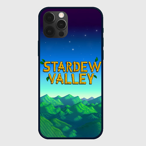 Чехол iPhone 12 Pro Max Горы Stardew Valley / 3D-Черный – фото 1