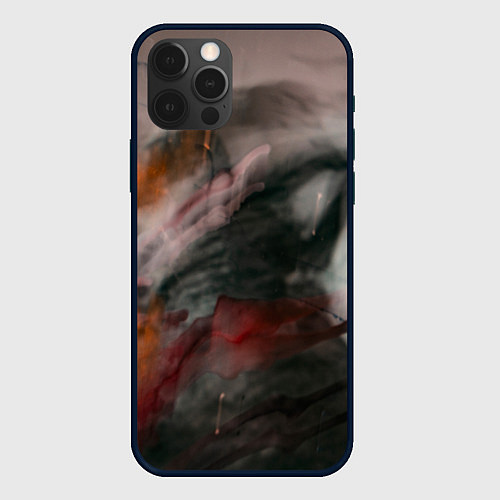 Чехол iPhone 12 Pro Max Темнота, тени и краски / 3D-Черный – фото 1