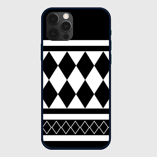 Чехол iPhone 12 Pro Max Узор Кена Рюгуджи / 3D-Черный – фото 1