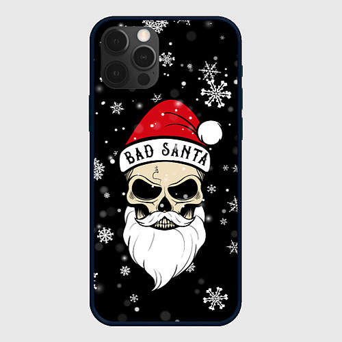 Чехол iPhone 12 Pro Max Christmas Bad Santa / 3D-Черный – фото 1