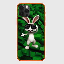 Чехол iPhone 12 Pro Max Прикольный заяц в тёмных очках