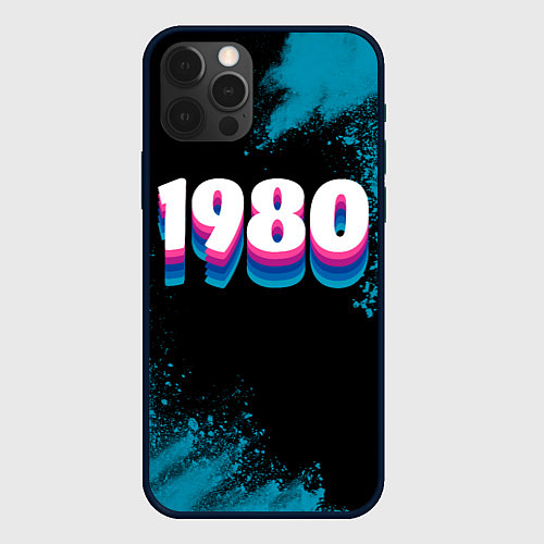 Чехол iPhone 12 Pro Max Made in 1980: vintage art / 3D-Черный – фото 1