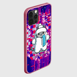 Чехол для iPhone 12 Pro Max Кот потерял своего друга - кролика, цвет: 3D-малиновый — фото 2