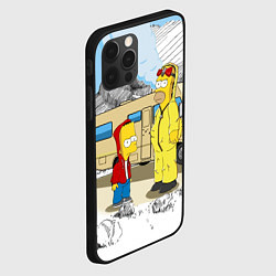 Чехол для iPhone 12 Pro Max Барт Симпсон и его папаша, цвет: 3D-черный — фото 2