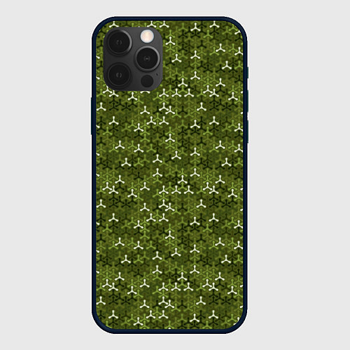 Чехол iPhone 12 Pro Max Милитари спиннер / 3D-Черный – фото 1
