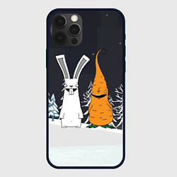 Чехол iPhone 12 Pro Max Заяц и морковка