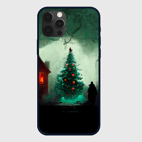 Чехол iPhone 12 Pro Max Тёмное рождество / 3D-Черный – фото 1