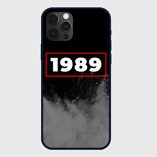 Чехол iPhone 12 Pro Max 1989 - в красной рамке на темном / 3D-Черный – фото 1