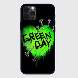 Чехол iPhone 12 Pro Max Green day heart nails