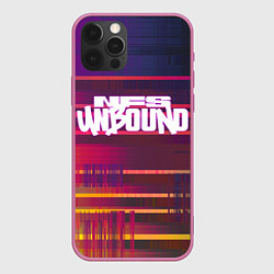 Чехол для iPhone 12 Pro Max NFS unbound пиксель полосы, цвет: 3D-малиновый