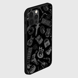 Чехол для iPhone 12 Pro Max Nirvana crash guitar black, цвет: 3D-черный — фото 2