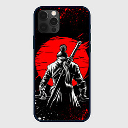 Чехол для iPhone 12 Pro Max Самурай - красное солнце, цвет: 3D-черный