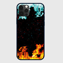 Чехол для iPhone 12 Pro Max Два костра, цвет: 3D-черный