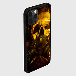 Чехол для iPhone 12 Pro Max Череп с противогазом, цвет: 3D-черный — фото 2