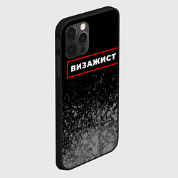 Чехол для iPhone 12 Pro Max Визажист - в красной рамке на темном, цвет: 3D-черный — фото 2