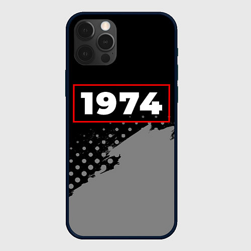 Чехол iPhone 12 Pro Max 1974 - в красной рамке на темном / 3D-Черный – фото 1