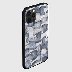 Чехол для iPhone 12 Pro Max Джинсовый паттерн, цвет: 3D-черный — фото 2