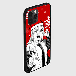 Чехол для iPhone 12 Pro Max Пауэр в новогодней шапочке, цвет: 3D-черный — фото 2